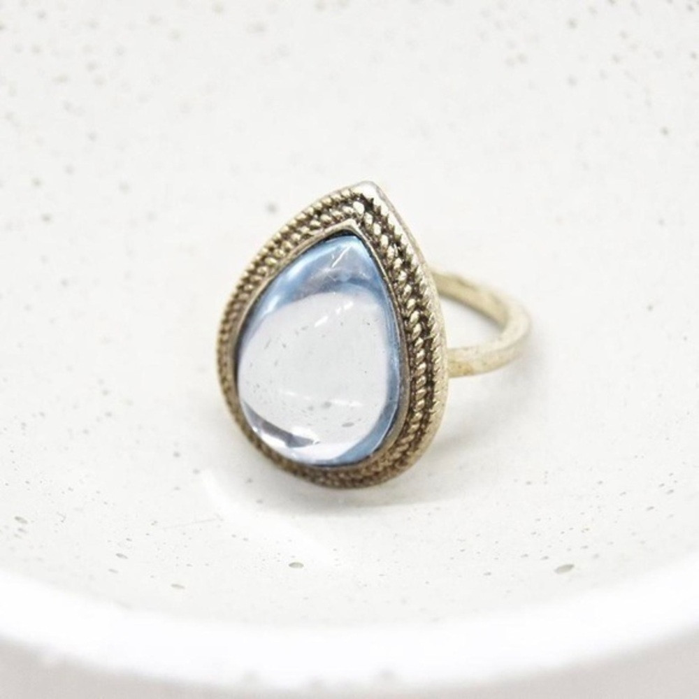 Blue Teardrop Ring